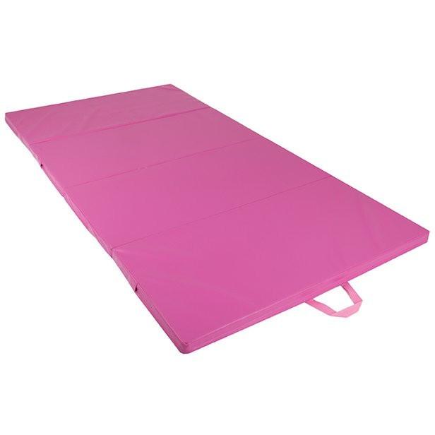 Foldable Gymnastics Mat with carry handles 8ft x 4ft x 50mm Pink or Blue - Image 3