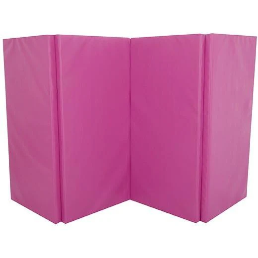 Foldable Gymnastics Mat with carry handles 8ft x 4ft x 50mm Pink or Blue - Image 5